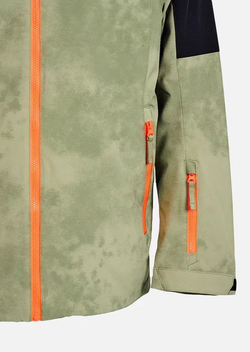 Watts Giacca da Sci / Acid Wash Olive